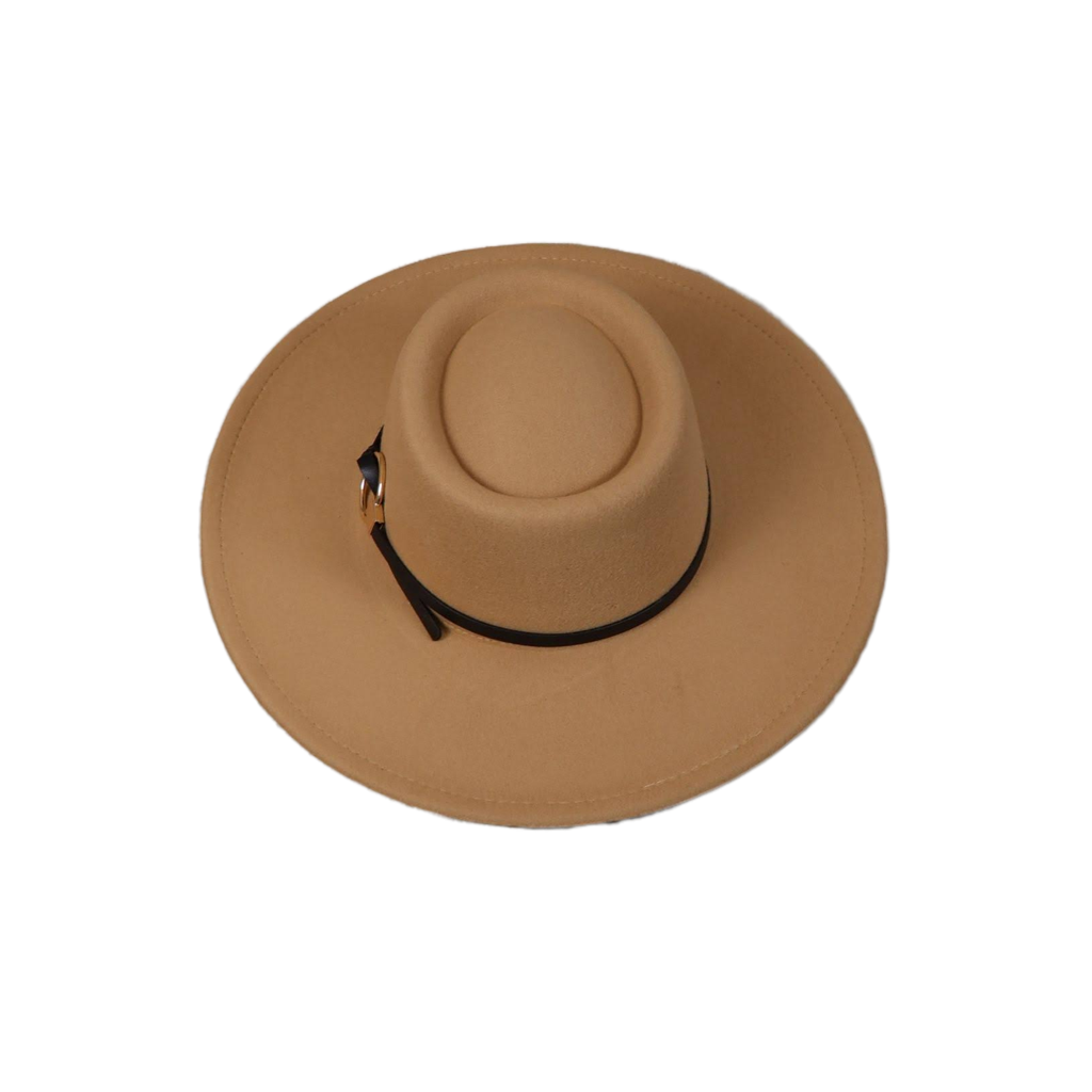 Gold Ring Buckle Bolero Hat Tan