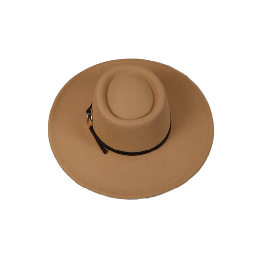 Gold Ring Buckle Bolero Hat Tan