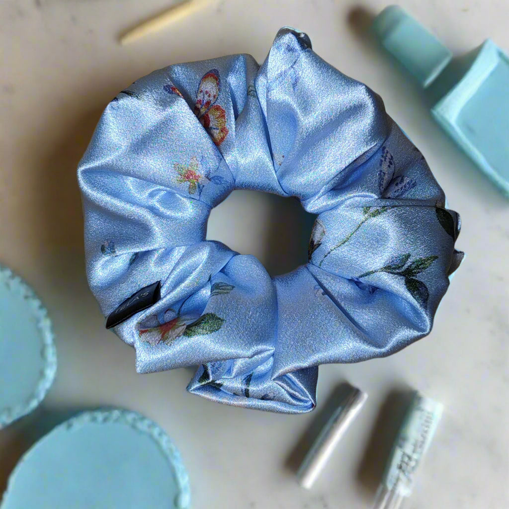 Blue butterfly Sky Print Scrunchie