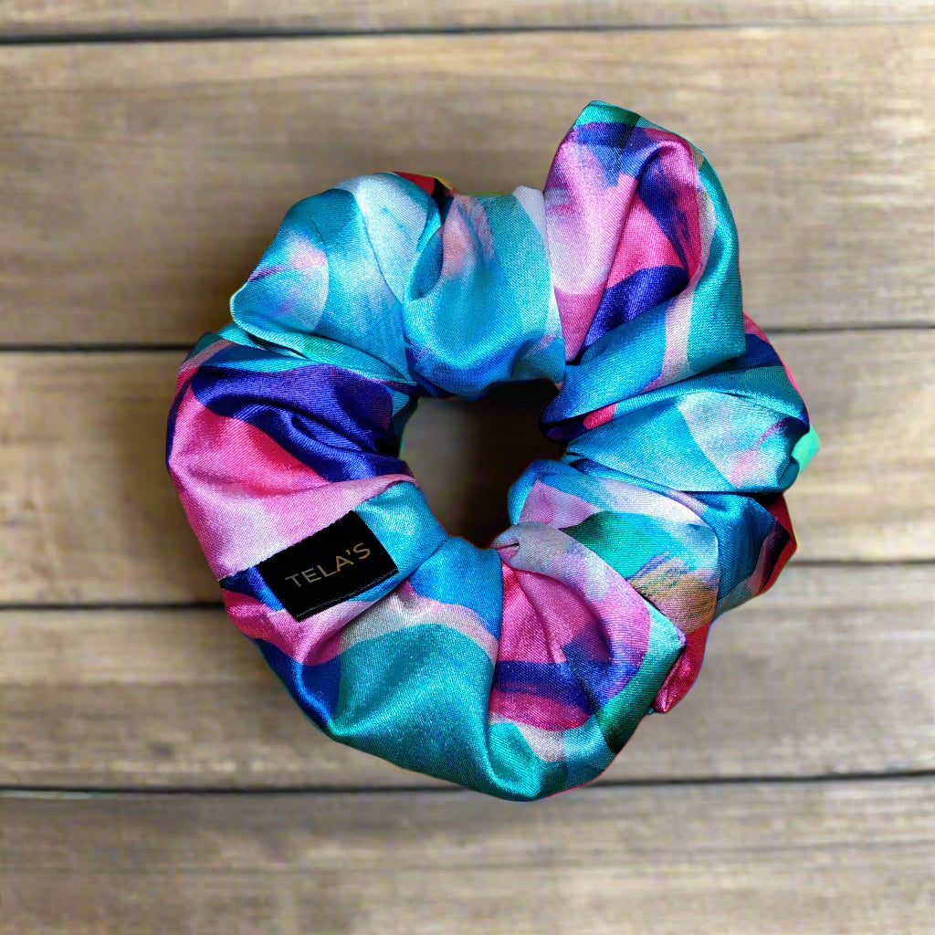 Bubble Petals Print Scrunchie