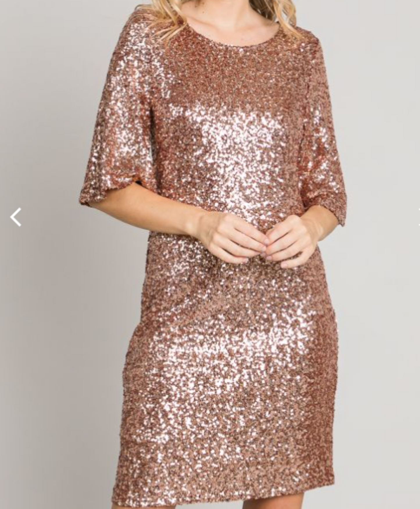 Shimmering Siren Rose Gold Sequin Dress