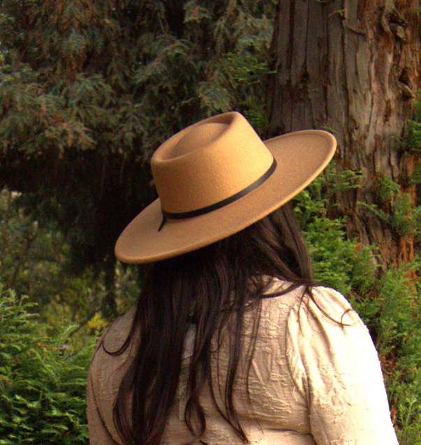 Gold Ring Buckle Bolero Hat Tan