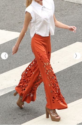 Beulah Style Cutout Flaire Pants